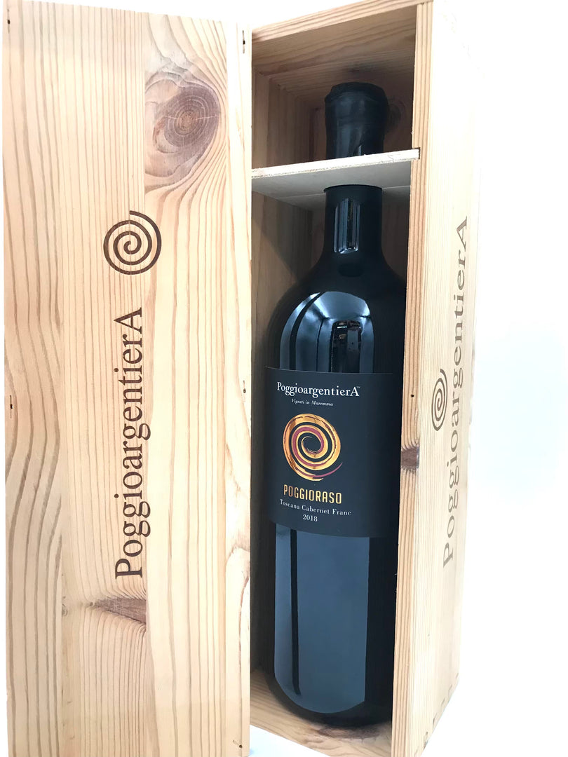 2018 Poggioargentiera Cabernet Franc Poggioraso 1.5 lt. Magnum Wooden Box