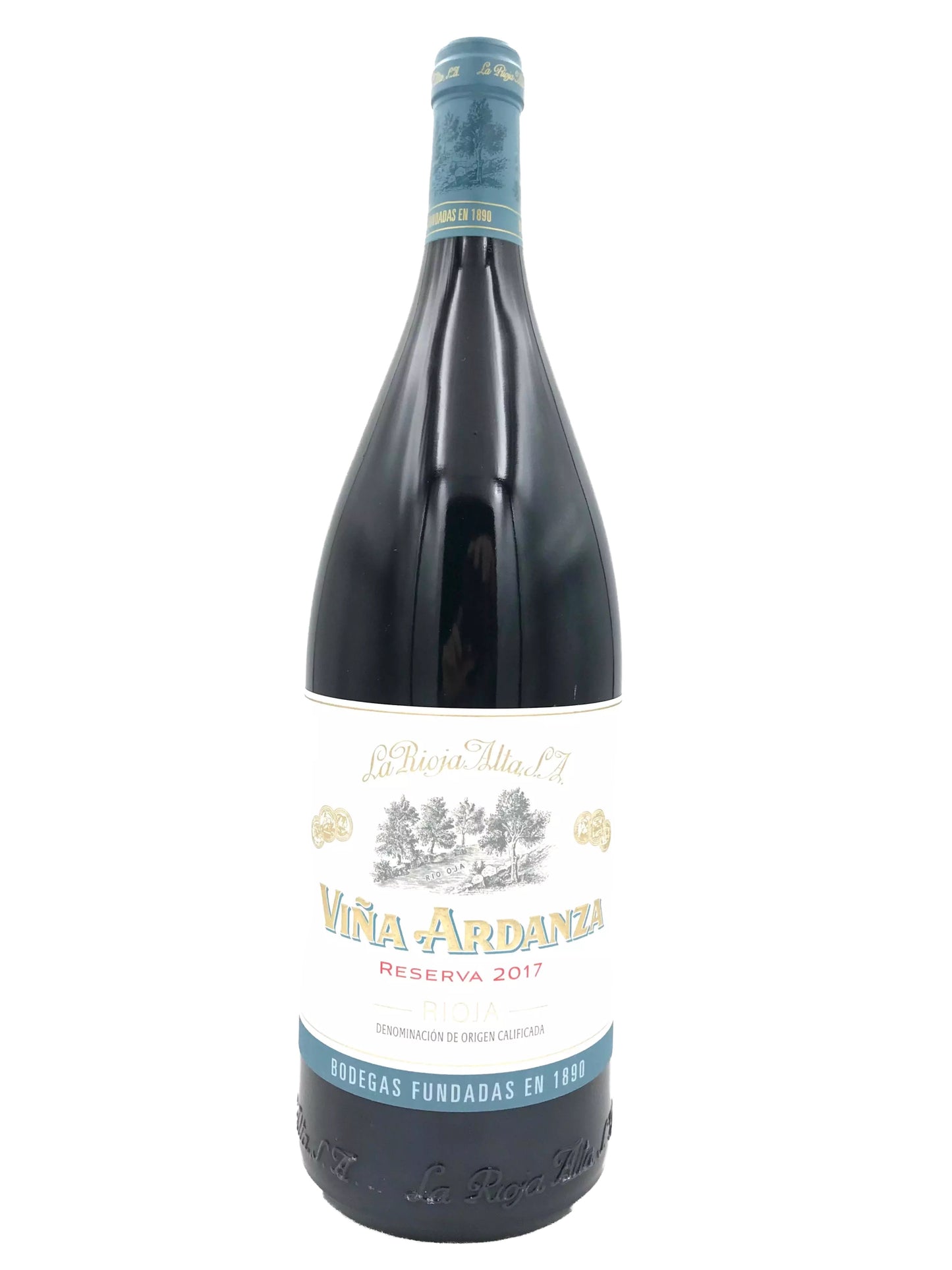 a bottle of wine with a label that includes text and a graphic design.