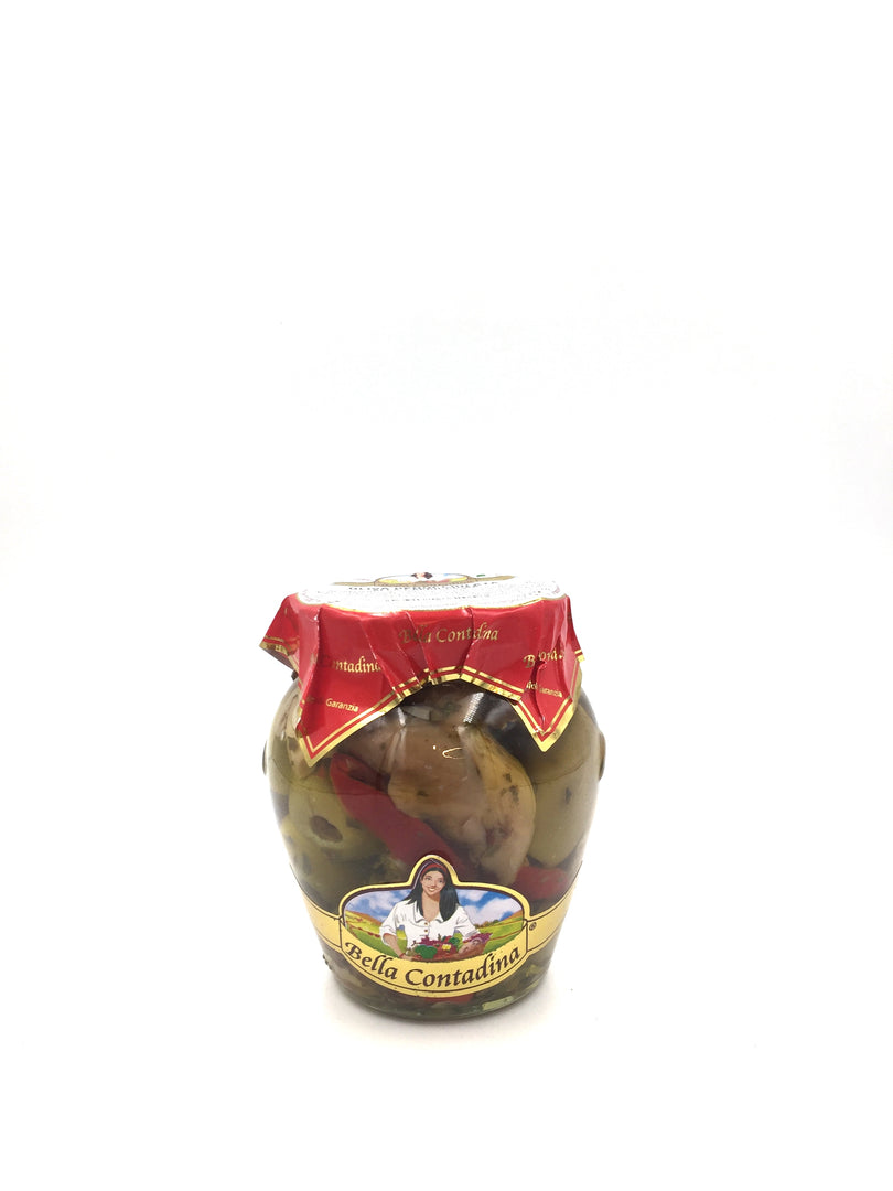 Bella Contadina Pitted Olives "Capricciosa" 314ml. 170gr.