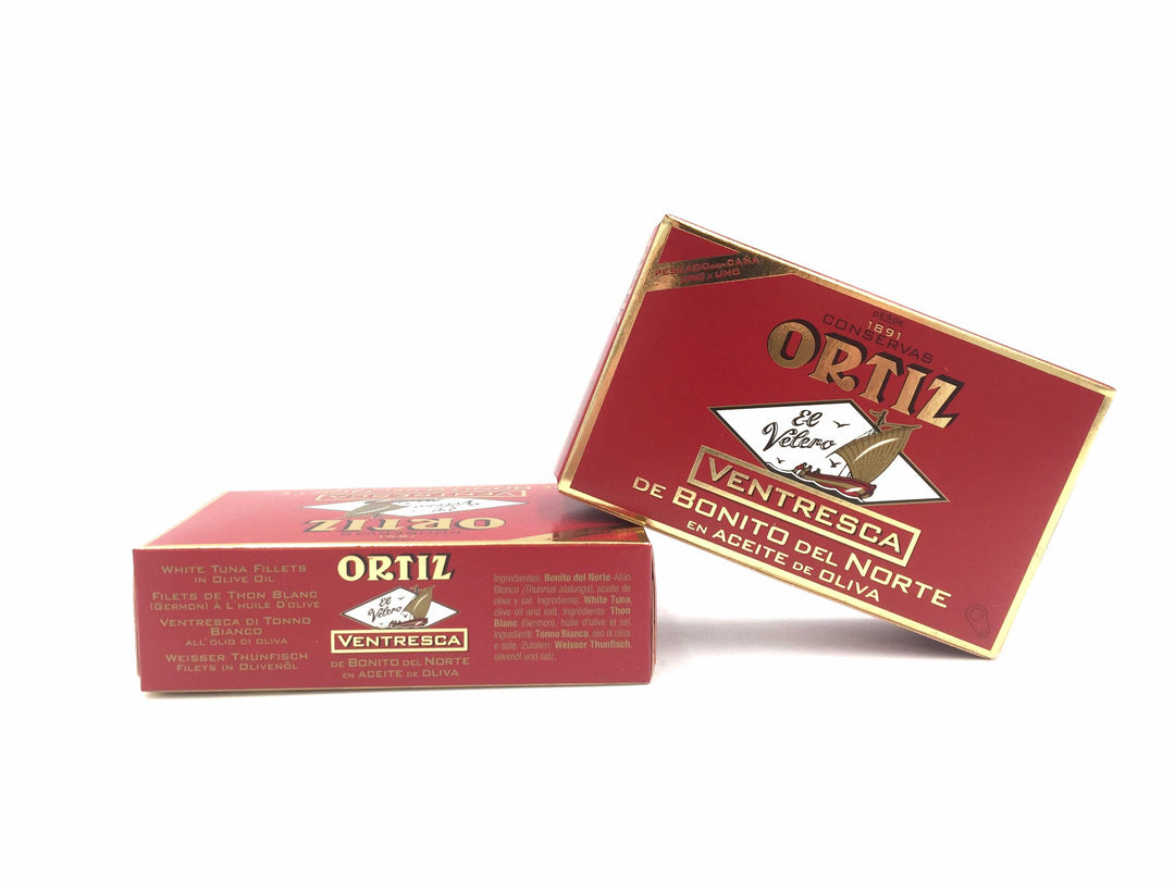 Ortiz "Ventresca" White Tuna Fillets in Olive Oil Tin weight: 110gr.
